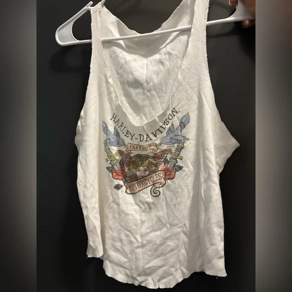 Harley-Davidson Cream Sleeveless Graphic Tank - Picture 1 of 4